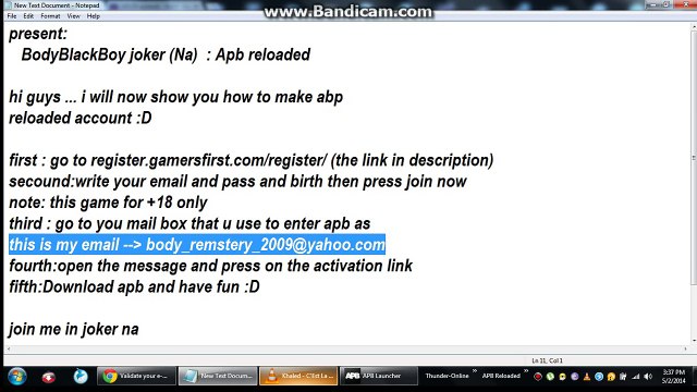 Apb Reloaded how to make apb account
