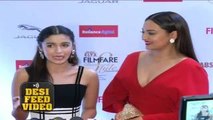 Sonkashi Sinha Calls Alia Bhatt Glib Talker at Red Carpet of Filmfare Glamour And Style Aw