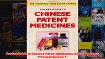 Pocket Guide to Chinese Patent Medicines Crossing Press Pocket Guides
