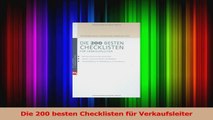 Lesen  Die 200 besten Checklisten für Verkaufsleiter Ebook Frei