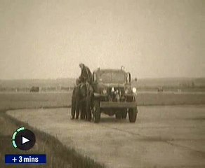 F84 then B47 bomber RATO take-off in slo mo