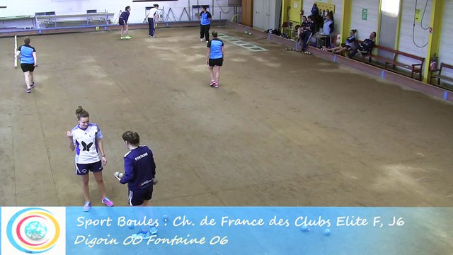 Second tour, point de précision, Club Elite Féminin J6, Digoin contre Fontaine, Sport-Boules, saison 2015-2016