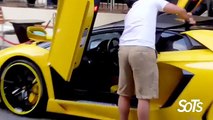 Épico!!! Arrumador de carros de Hotel não cabe dentro de Lamborghini Aventador Roadster!!!