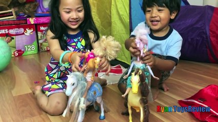 FROZEN ELSA Doll SURPRISE TOYS and Minions kids Video Ryan ToysReview