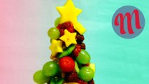 Árbol de Navidad con frutas - Postre fácil y rápido