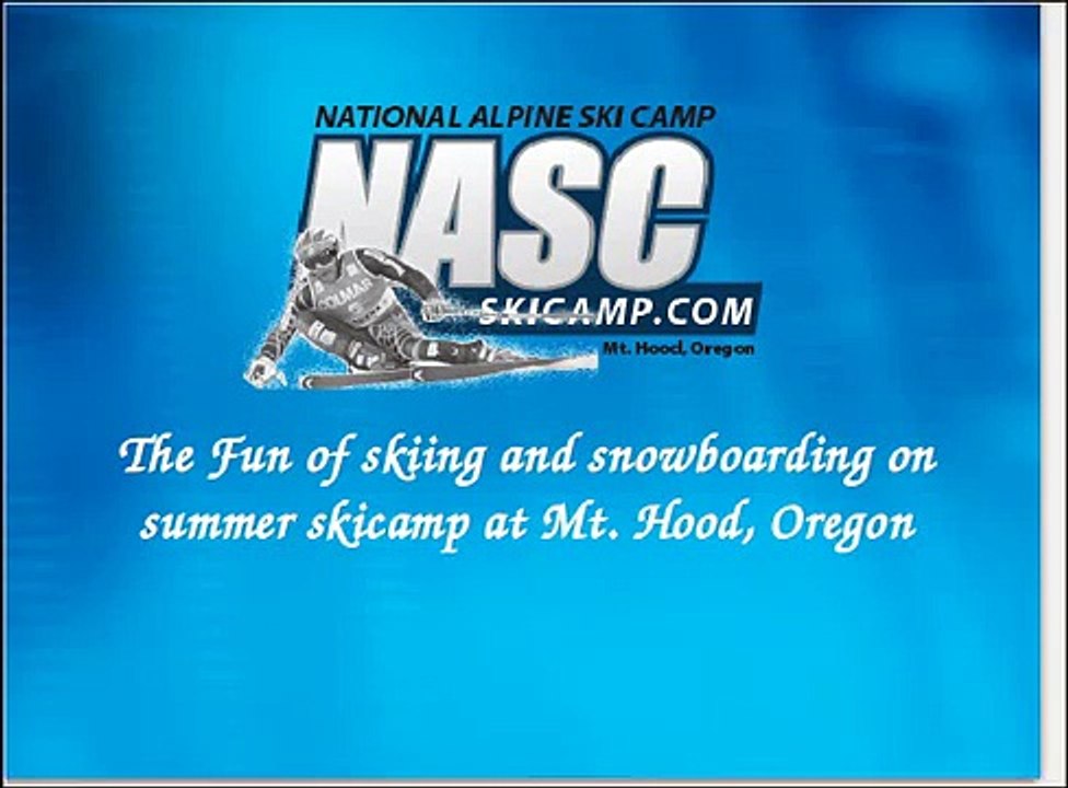 The Fun of skiing and snowboarding on summer skicamp at Mount Hood, Oregon