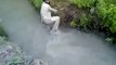 Funny Pathan Fell In Canal During Jumping Mast Video
