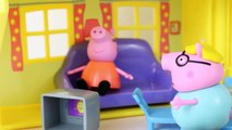 Peppa Pig Catches Fire with Daddy Pig and Disney Cars Fire Truck Mater Toy Teaches Fire Safety