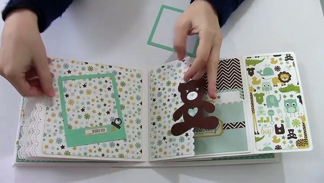 Papercraft Album Do Santiago (Scrapbooking Baby Boy Album)