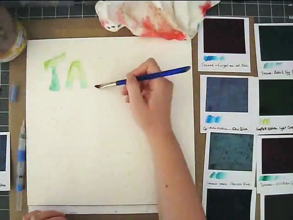 Papercraft Scrapbooking Process Using Peerless Watercolors