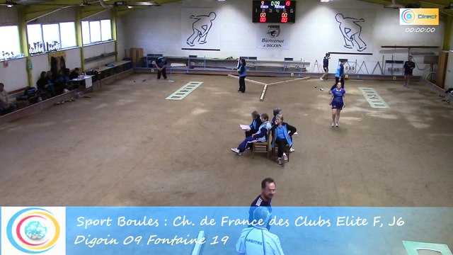 Troisème tour, tir rapide double, Club Elite Féminin J6, Digoin contre Fontaine, Sport-Boules, saison 2015-2016