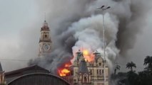 Incêndio atinge Museu da Língua Portuguesa em São Paulo