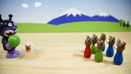 アンパンマンおもちゃアニメ バイキンマンのボーリング Anpanman Bowling Toy