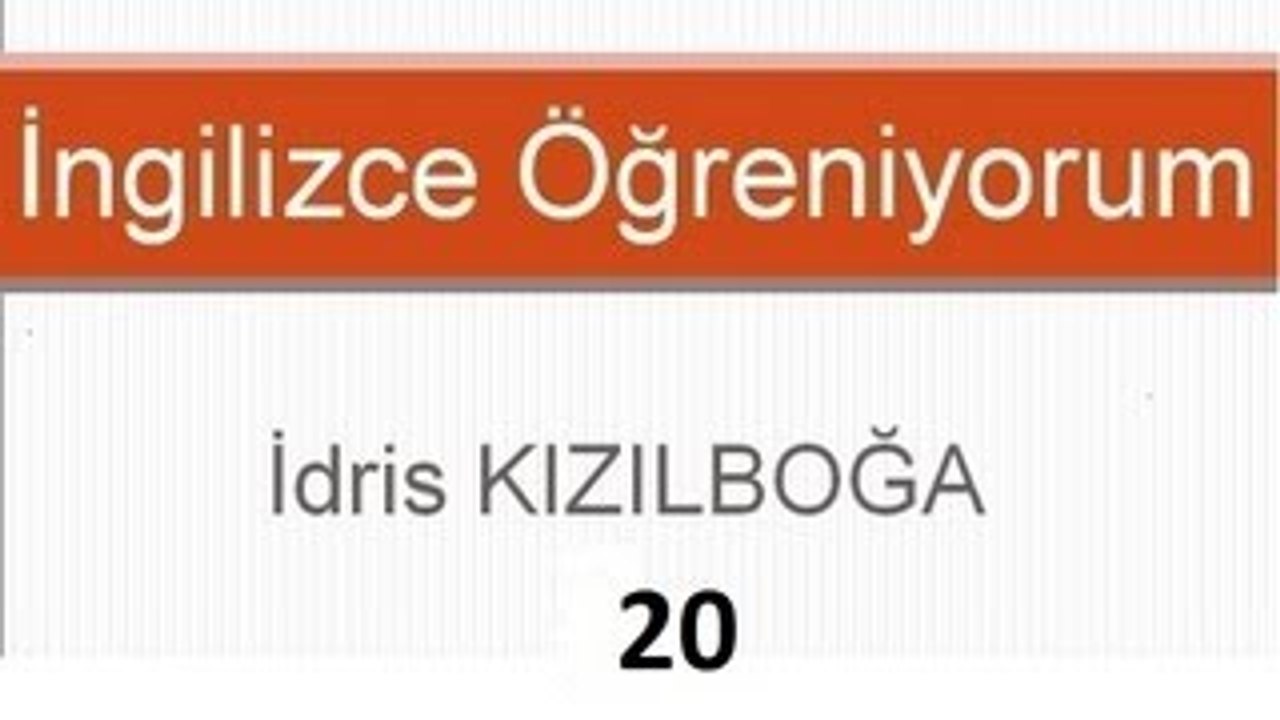 İngilizce Öğreniyorum[20] - Turkinglish