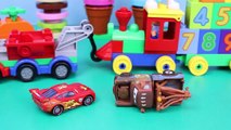 Toy Truck Peppa Pig with Toy Duplo Lego Cars and Batman with Spiderman and Disney Cars Lightning