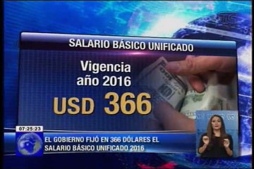 El nuevo salario básico será de 366 dólares