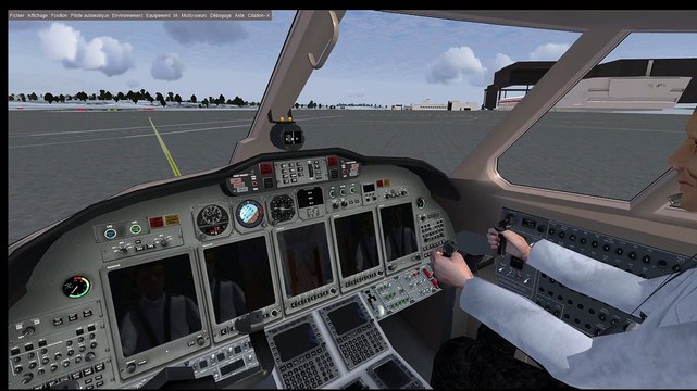 FLIGHTGEAR Cessna CitationX tuto démarrage APU et moteurs