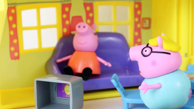 Peppa Pig Catches Fire with Daddy Pig and Disney Cars Fire Truck Mater Toy Teaches Fire Safety