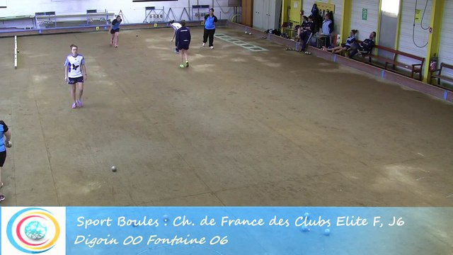 Second tour intégral, Club Elite Féminin J6, Digoin contre Fontaine, Sport-Boules, saison 2015-2016