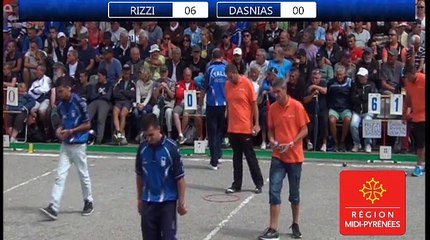 Mondial de Millau 2015 : Quart du triplette RIZZI vs DASNIAS