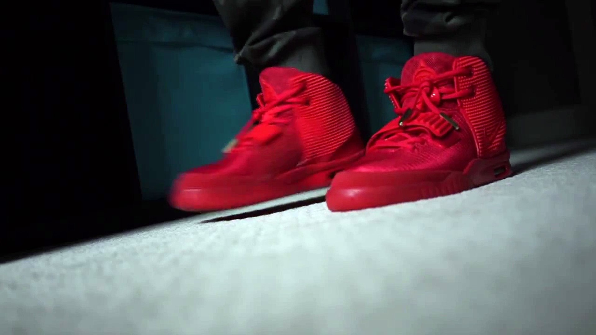 Nike Yeezy 2 Red October Replica Feet - video