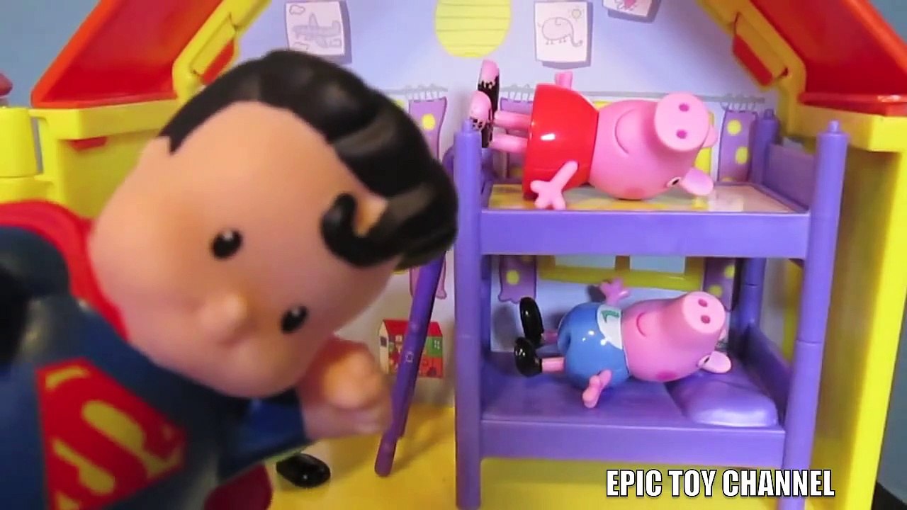 PEPPA PIG [Parody Video] Bed Time Story with Batman Superman and Daddy Pig by EpicToyChannel