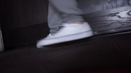 Vans Classic White/Black Laces on Feet