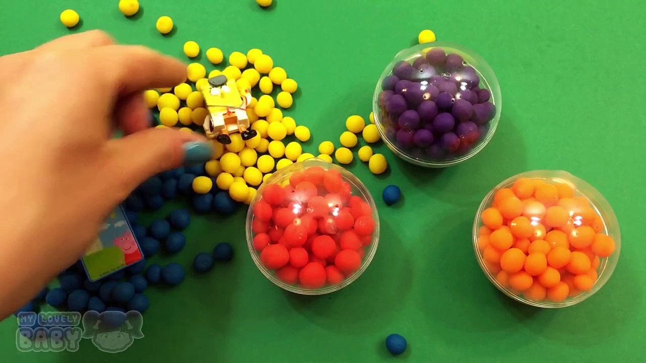 Learn Colors with Dippin Dots Surprise Eggs Peppa Pig Hello Kitty Spongebob Angry Birds Toys!