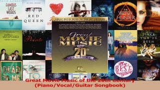 PDF Download  Great Movie Music of the 20th Century PianoVocalGuitar Songbook Read Online
