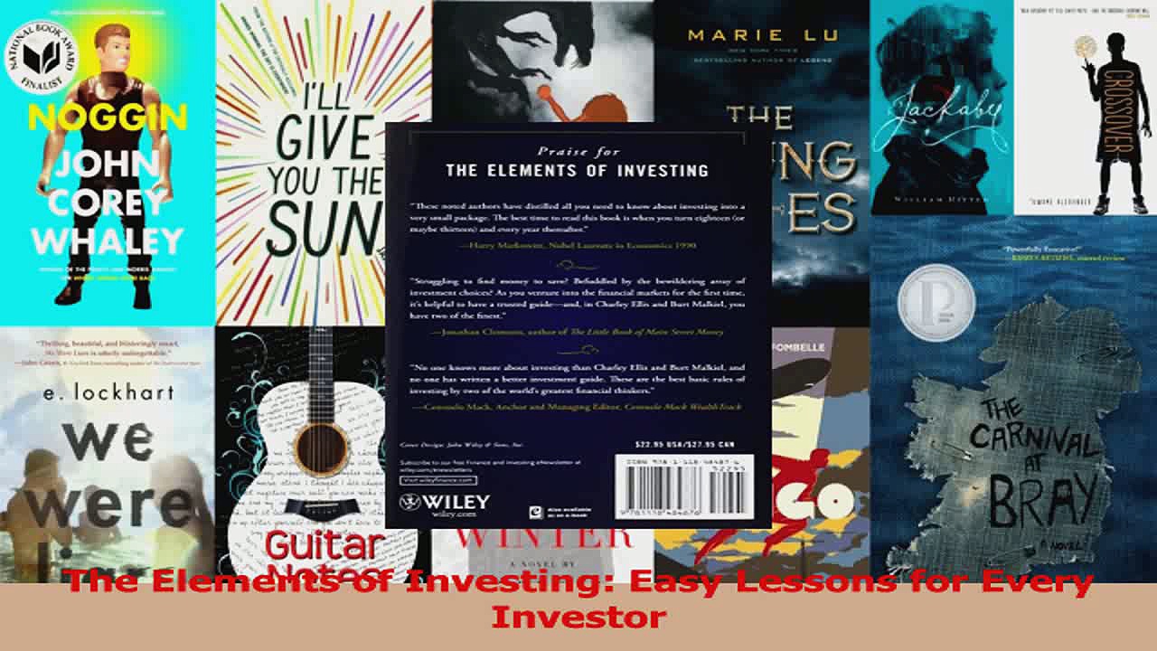 PDF Download  The Elements of Investing Easy Lessons for Every Investor PDF Online
