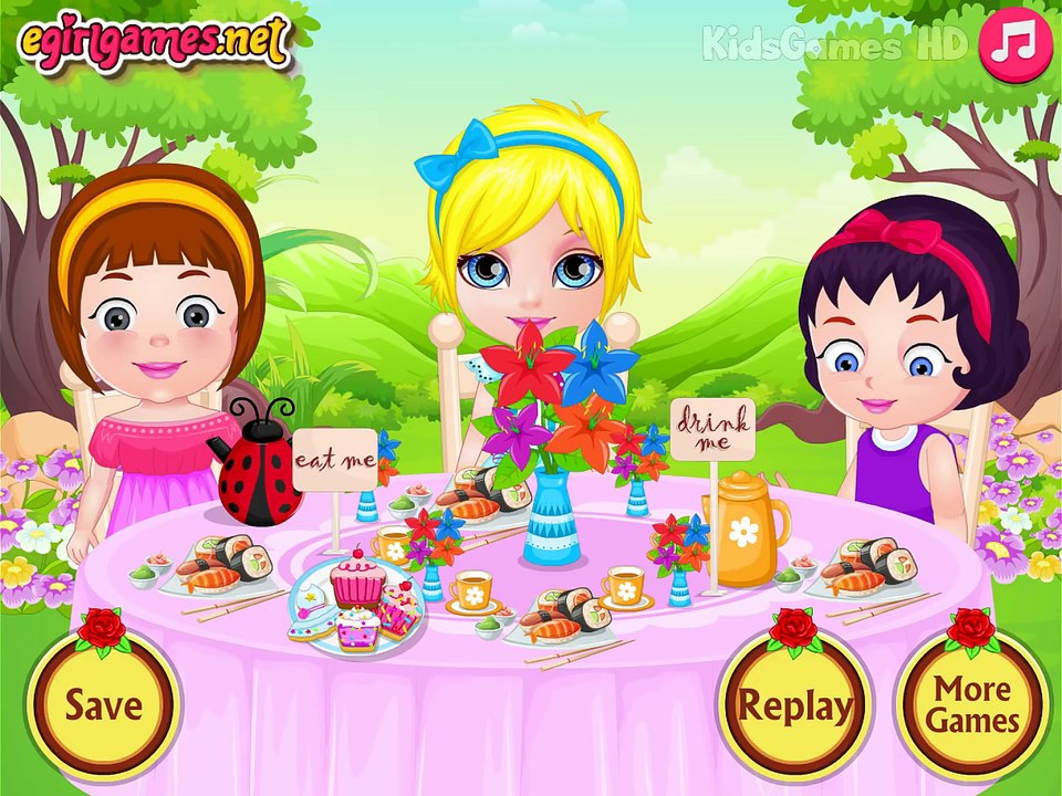 Baby Barbie Game Movie - Baby Barbie Tea Party - Barbie Baby Games - Dora the Explorer
