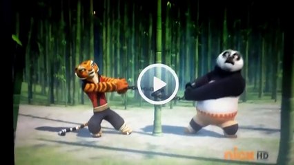 Funny moment: Po hits Tigress with a bamboo tree