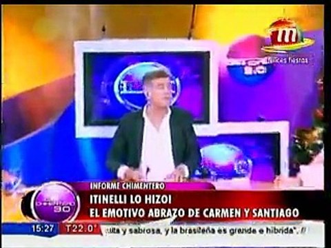 El emotivo abrazo entre Carmen Barbieri y Santiago Bal