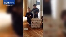 Emotional moment brothers get puppy for pre-Christmas surprise