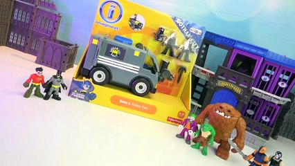 Batman Imaginext POLICE VAN! Superman + Joker Toy Review by HobbyDad HobbyKidsTV