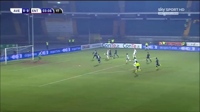 1-0 Marcello Trotta Goal Italy Serie B - 22.12.2015, AS Avellino 1-0 Virtus Entella