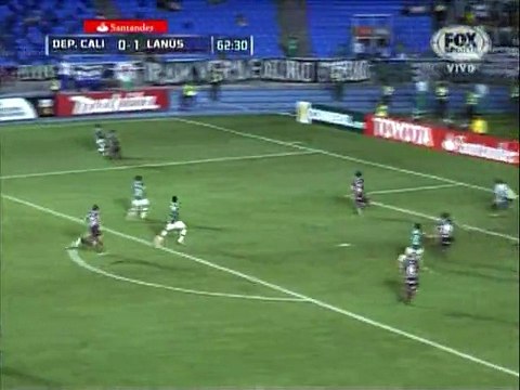 GOL VIAFARA DEPORTIVO CALI 2X1 LANÚS MARZO 13 DE 2014 COPA LIBERTADORES