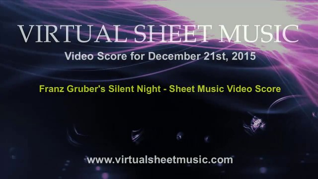 Franz Gruber's Silent Night - String Quartet Sheet Music Video Score