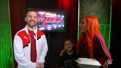 Triple H surprises fans Billy and Bianca backstage at Raw