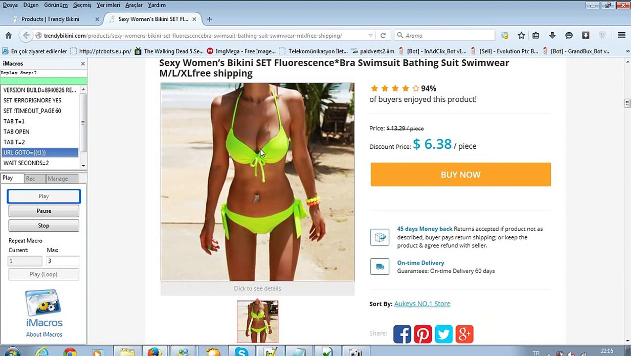 auto pin according a website - imacros