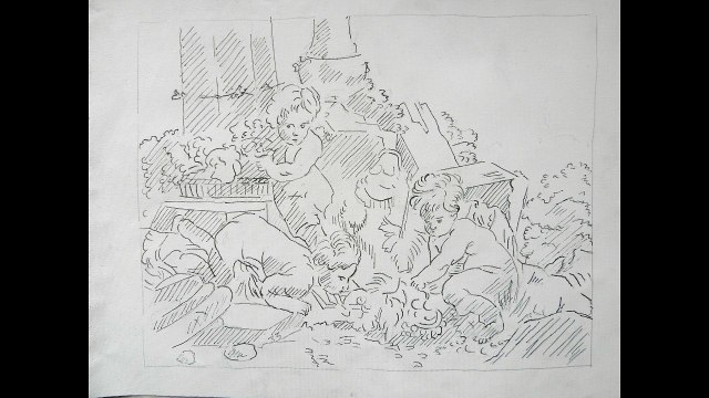 Création de décors peints dans l'esprit du XVIIIème siècle