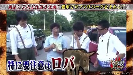 千原ジュニアがタケトにお仕置き！自家用車でサファリパークに！