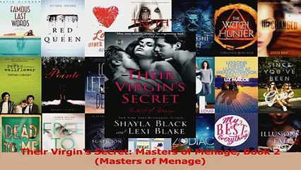 PDF Download  Their Virgins Secret Masters of Ménage Book 2 Masters of Menage Read Full Ebook