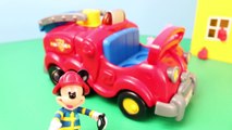 Mickey Mouse Clubhouse Fire Truck Visits Peppa Pig and The Joker Attacks by ToysReviewToys