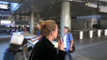 X17 EXCLUSIVE Vanessa Paradis With NO Makeup Smoking Cigarette At LAX