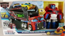 disney car Transformers Optimus Prime Rescue Trailer with Lego Emmet and Disney Cars Todd Toys