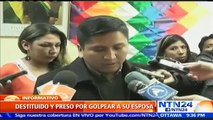 Destituyen a político boliviano por golpear brutalmente a su pareja
