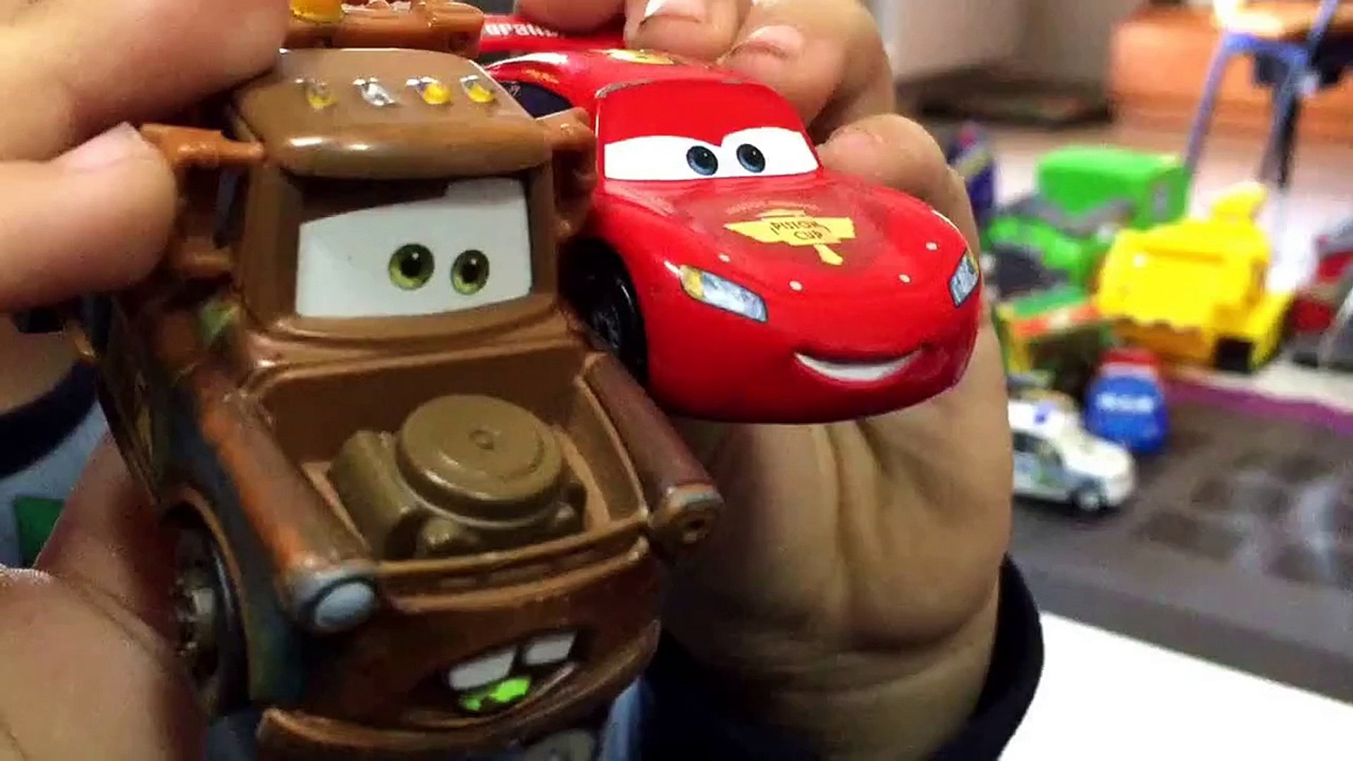 ⁣Disney pixar cars Lightning mcqueen and mater cars movie funny lego cars