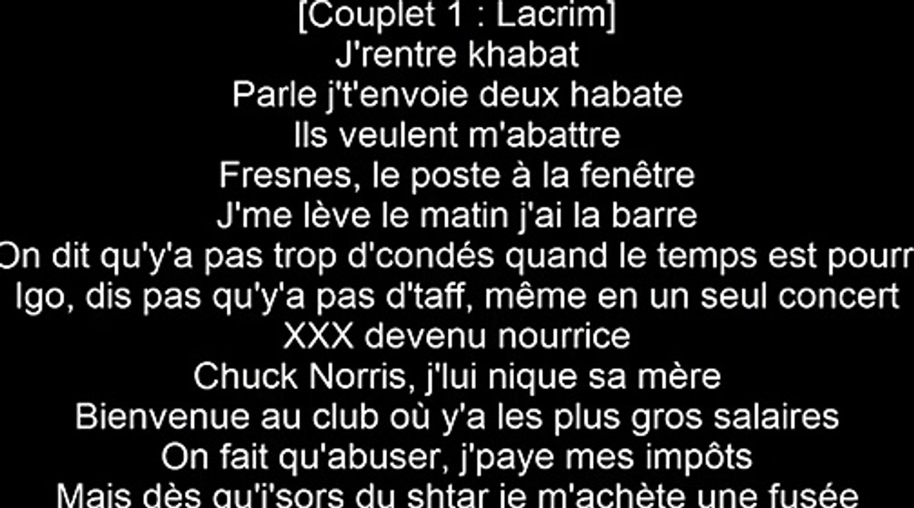 Lacrim Ft. Kore , Rimkus , Sch & WALID - On Y Est (paroles lyrics) __ RIPRO Vol.2 (2015)