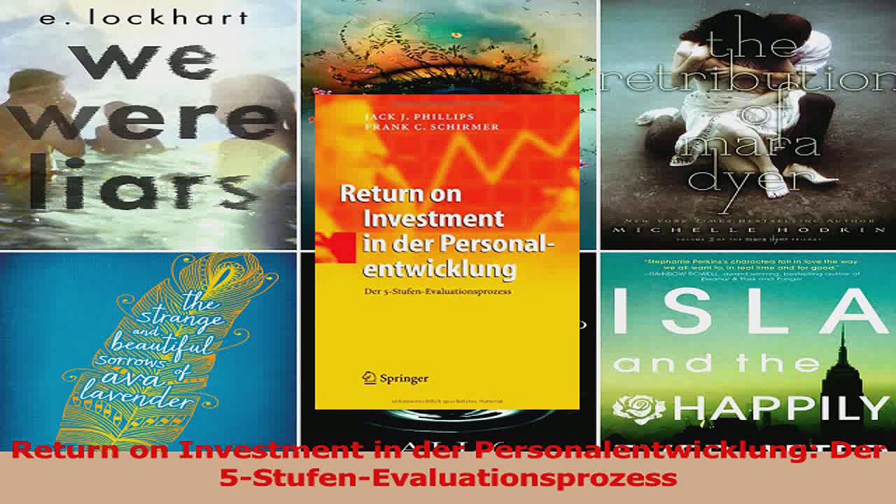 Download  Return on Investment in der Personalentwicklung Der 5StufenEvaluationsprozess PDF Frei